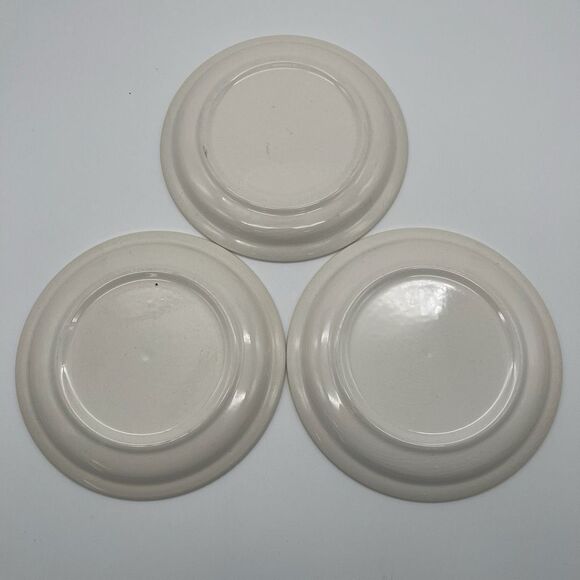 Christmas Tree Plates Lot of 3 Salad Dessert White Ceramic Round Traditional Set - Picture 9 of 10